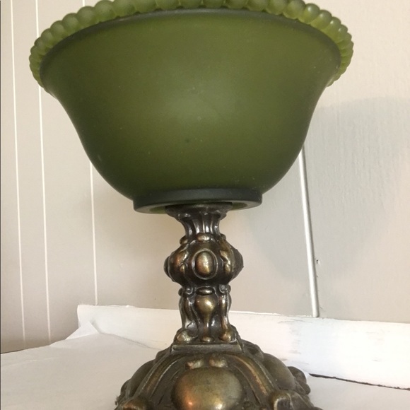 Vintage Depression Glass Pedestal Candy Dish - Picture 2 of 3